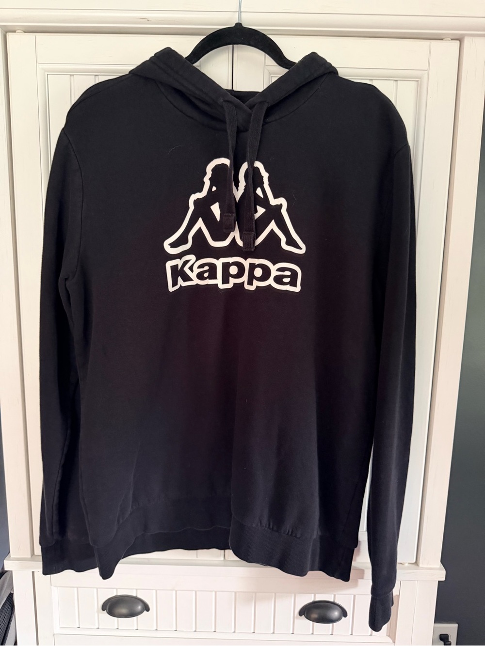 Kappa Black Hoodie with White Logo